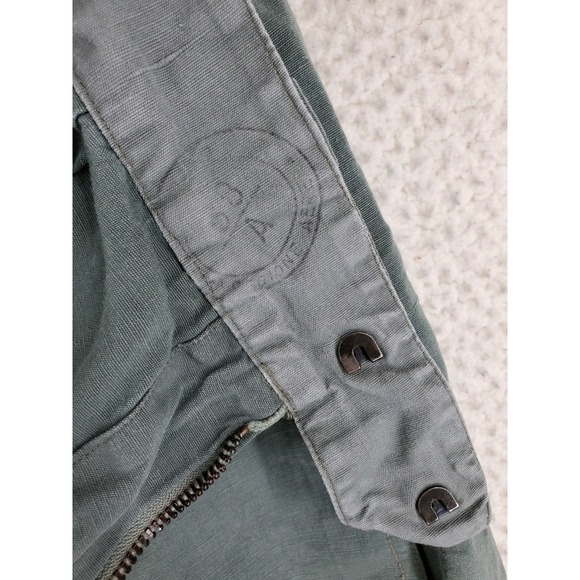 Vtg 80s 90s Military Cargo Pants Mens 38 Green Canvas Hi Rise Baggy (30-38 x29) - Picture 3 of 10